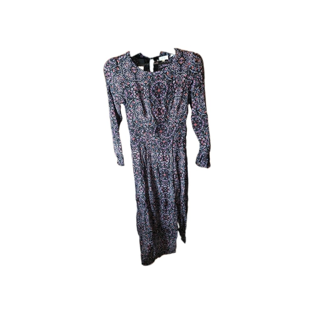 Fat Face Dress Long Sleeve Button And Slit On One Side